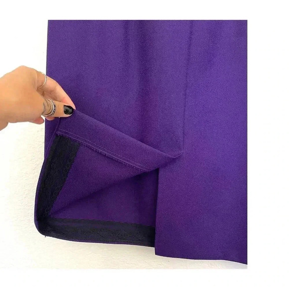 2 PC VTG Tower Hill Women's Purple Blazer Skirt Set Outfit MEDIUM Retro 1990s - Picture 6 of 14